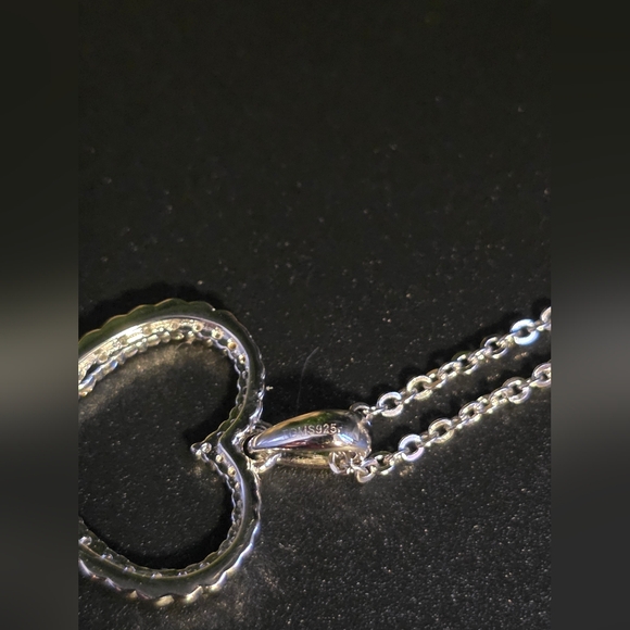 ✨ Moissanite Outline Heart Pendant – S925 Sterling Silver ✨ - Picture 6 of 6